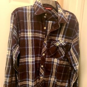 Mens plaid shirt Size M 100%cotton